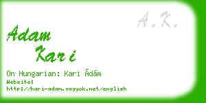 adam kari business card